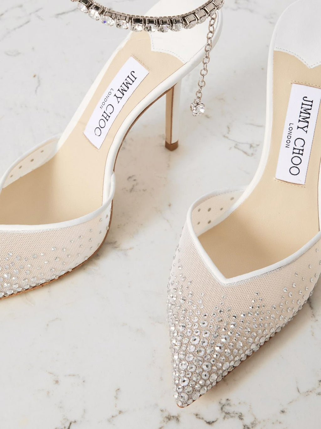 Jummy Choo Crystal Mesh Heels