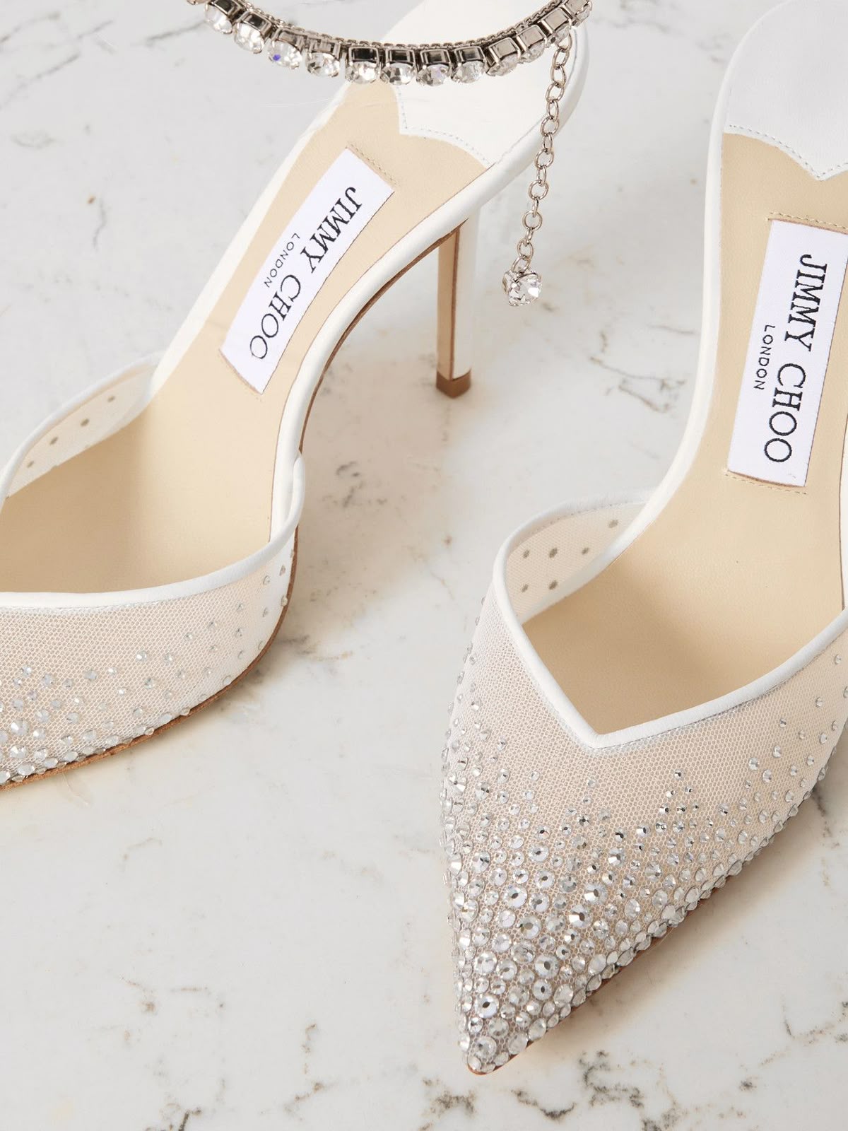 Jummy Choo Crystal Mesh Heels