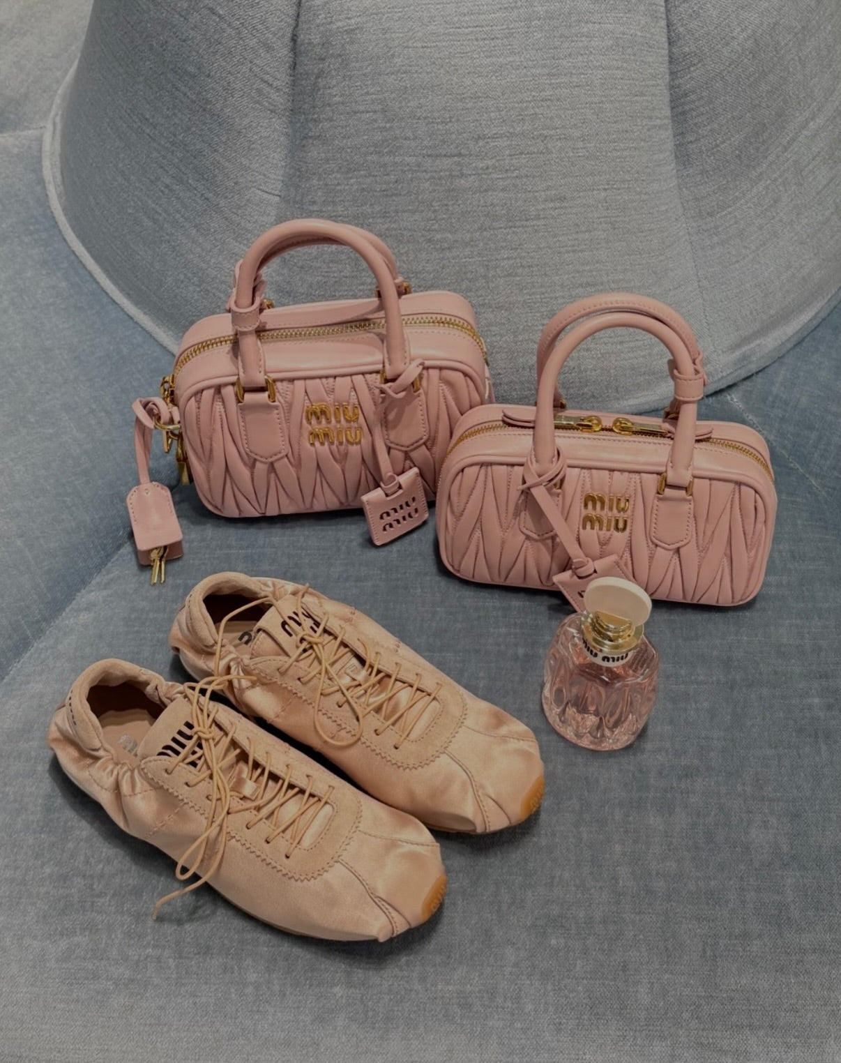 Miu Miu Plume Satin Sneakers