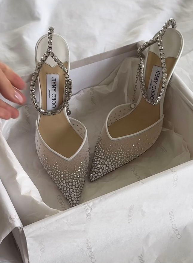Jummy Choo Crystal Mesh Heels