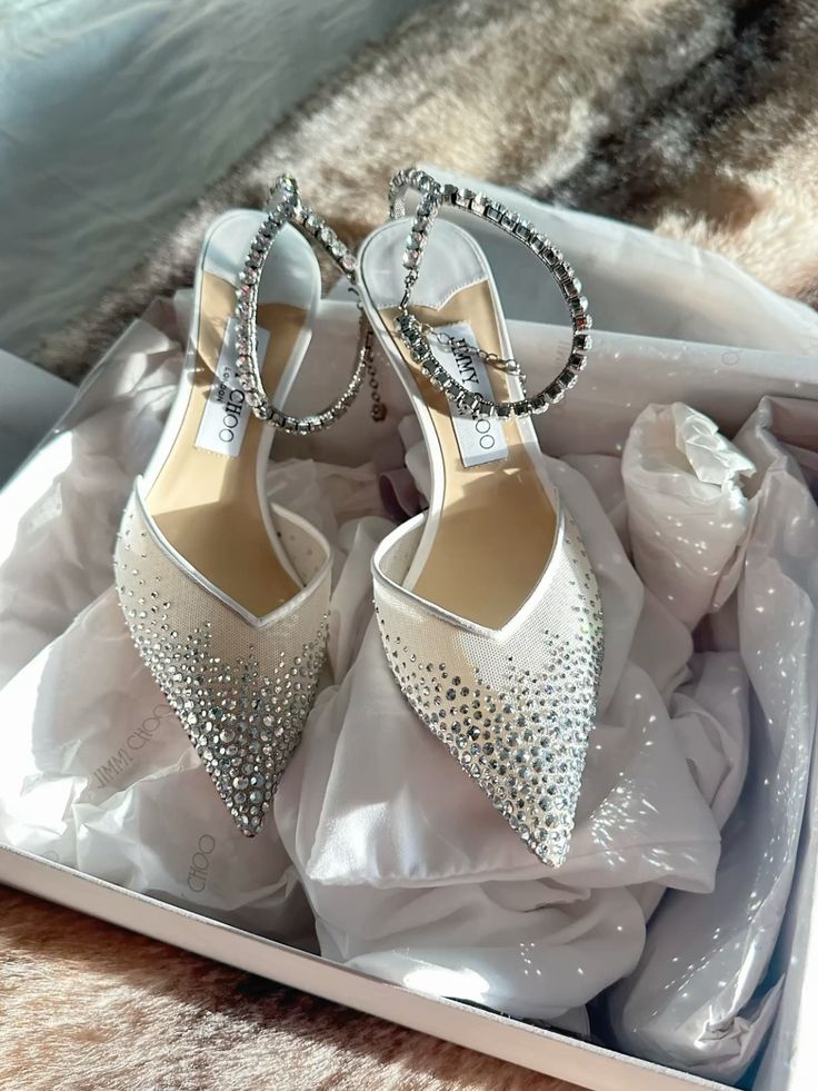 Jummy Choo Crystal Mesh Heels