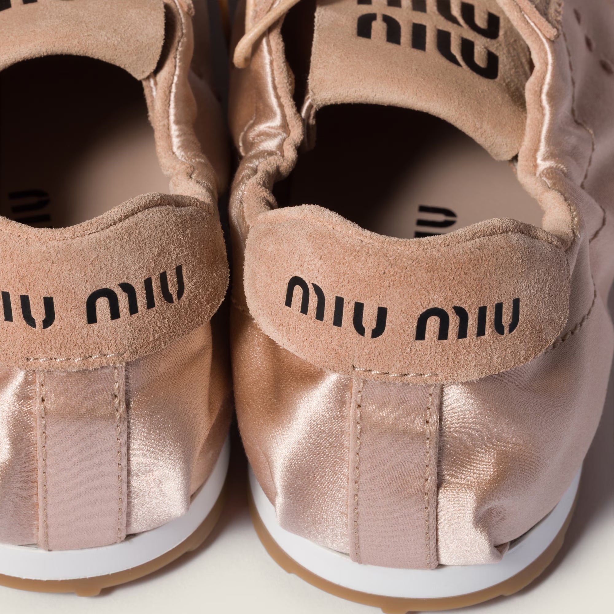 Miu Miu Plume Satin Sneakers