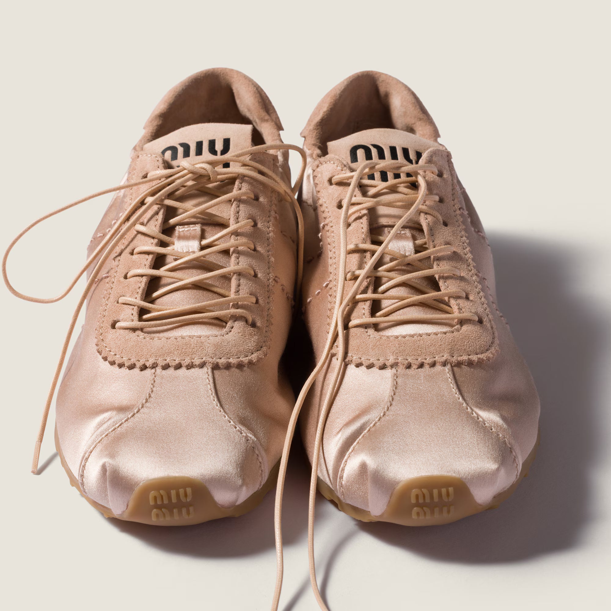 Miu Miu Plume Satin Sneakers
